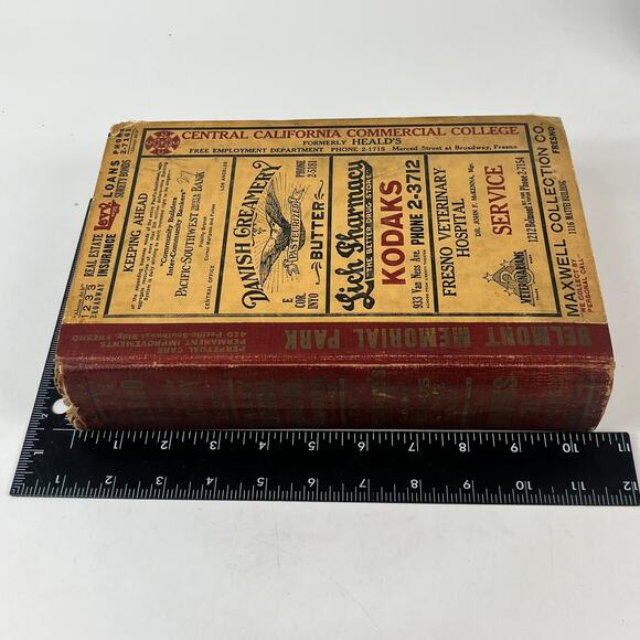 1927 CA Fresno City/County Directory Polk Classified Business Ancestry Genealogy - Picture 2 of 16